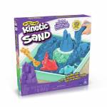 Spin Master - Kinetic Sand -ARENA MGICA - SET SANDBOX - Set con Arenero Nios, 454g de arena azul y 4 accesorios - Kit Manualidades Nios - 6067478 - Juguetes Nios 3 Aos +