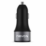 Nevox - nevox PD KFZ-Ladegert 63W USB-C/USB QC 3.0 schwarz