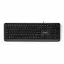 Nedis - KBMU200BKUS Tastatur USB QWERTY US International Schwarz (KBMU200BKUS) [DE-Version, German Keyboard]
