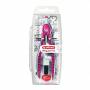 Herlitz - Schnellverstellzirkel My.pen, Wei-pink Inkl. Ersatzminenbox, Stellschraube,