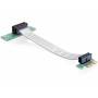 Delock - PCI Express x1 > x1 转接卡，带向左 13 厘米的柔性电缆，转接卡