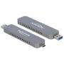 Delock - DeLOCK 42616 caja para disco duro externo M.2 Caja externa para unidad de estado slido (SSD) Plata