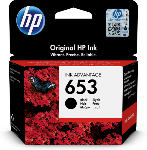 Hp Inc -HP 653 -6 ml -Schwarz -Original -Ink Advantage -Tintenpatrone -für  Deskjet 2776, DeskJet Plus Ink Advantage 6075, Ink -Hp Inc Accessories