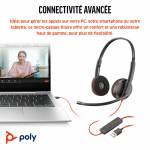 Hp - Poly Blackwire 3220 Stereo USB-C Black Headset +USB-C/A Adapter (Bulk) (209745-104)