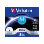  "Verbatim-1x5 Verbatim M-Disc BD-R Blu-Ray 100GB 4x Speed inkjet print. JC-Verbatim-Hardware/Electronic"