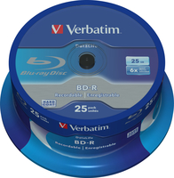 1x25 Verbatim Bd R Blu Ray 25gb 6x Speed Datalife 6