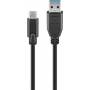 Wentronic - Goobay USB 3.0 SuperSpeed Kabel > USB-C, 1 m - USB 3.0-Stecker (Typ A) > USB-C Stecker (44712)