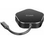 D-link - D-Link DUB-M420 notebook dock/port replicator Wired USB 3.0 (3.1 Gen 1) Type-C Black,Silver