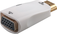 Wentronic - Goobay Komapkter HDMI? / VGA-Adapter inkl. Audio - HDMI?-Stecker (Typ A) auf VGA-Buchse + 3,5mm-Klinke-Buchse (44793)