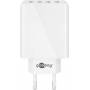 Wentronic - goobay-电源适配器-30 瓦特-3 A-4 个输出连接器 (4 x USB)-白色 (44962)