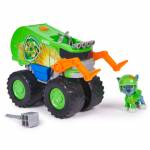 Spin Master - Paw Patrol Rescue Wheels - Rockys Recycling Monstertruck mit Geschoss-Abwurf und Rocky Hundefigur