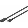 Goobay - Goobay USB 3.0 SuperSpeed Kabel 1 m, Schwarz, 1 m - USB-C?-Stecker > USB-C?-Buchse (45393)