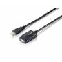 Equip - Kabel USB-A 2.0 -> A Verl. St/Bu 15.00m 480Mbps akt.sw