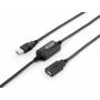 Equip - USB 电缆 2.0 A-> A Verl。ST/ Bu 10.00m 480Mbps act.sw
