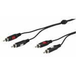 Vivanco - Anschluss-/Verbindungskabel, a) von 2x Cinch-Stecker, b) auf 2x Cinch-Stecker, 1,5 Meter (46012)