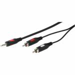 Vivanco - 46030 Audio cable 1, 5 m 2 x RCA 3.5mm Black - Red (46030)