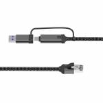Microconnect - Microconnect CAT6 RJ45 FTP to USB A-C adapter cable, 5 meter network adapter