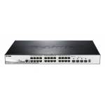 D-link - Conmutador D-Link DGS-1510-28XMP de 440 mm con 4 puertos SFP+/24 puertos GE PoE para venta al por menor