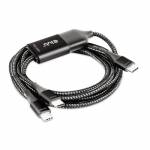 Club 3d - Club3D Ladekabel USB Typ C > 2x Typ C 1,83m 100W St/St retail