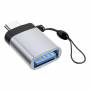Microconnect - Microconnect USB3.0ACFB-KEY cable gender changer USB Type A USB Type-C Black, Silver
