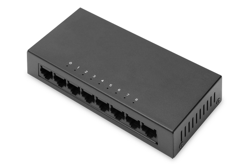 Switch Ethernet 5 port 10/100Mbps commutateurs réseaux mini, boitier métal,  Gris