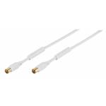 Vivanco - Antennen Anschlusskabel [1x Antennenbuchse 75 ? - 1x Antennenstecker 75 ?] 10 m 100 dB vergoldete Steckkontakte, mit Ferritkern 