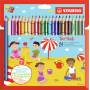 Stabilo - Stabilo Trio Thick Colouring Pencil With Sharpener - Assorted Colours, Wallet Of 24