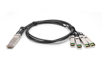 Digitus Qsfp+ 40g 4xsfp+ 5 M Dac Kabel, 3m, Schwarz 1