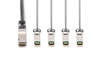 Digitus Qsfp+ 40g 4xsfp+ 5 M Dac Kabel, 3m, Schwarz 2