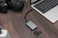 Digitus Kartenleser Usb-c 2 Port Silber 15cm Kabel 1