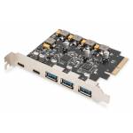 Digitus Pci Card 2x Usb-c 3x Usb-a - Digitus PCIe card 2x USB-C + 3x USB A