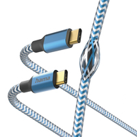 Hama Reflective Usb Kabel 1, 5 M Usb 2.0 Usb C Blau (00201557 3