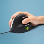 R-go Tools - R-Go Maus HE ergonomisch rechts USB mittel schw./silb retail