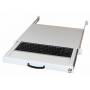 Aixcase - aixcase 19 Rack 1U Tastatur DE Trackball PS2&USB lichtgrau [DE-Version, German Keyboard]