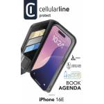 Cellular Line - Cellularline Book Agenda 2 Case fr - Apple iPhone 16E - Black (BOOKAG2IPHSE4K)