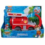 Spin Master International B.v. - Paw Patrol Jungle Pups - Groes Elefanten-Fahrzeug mit Wasser-Abwurf und Marshall-Figur, Spielfahrzeug