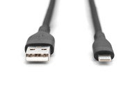 Digitus Usb 2.0 Kabel Typ A-lightning Silikon 1m Schwarz 1
