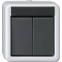 Gira - GIRA KNX Taster BA 2fach grau AP 2Punkt 516230 (516230)
