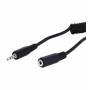 Wentronic - Goobay 3,5mm-Klinke-Verlngerungskabel, Schwarz, 5 m - Klinke 3,5 mm-Stecker (3-Pin, Stereo) > Klinke 3,5 mm-Buchse (3-Pin,