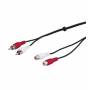 Wentronic - Goobay Cinch-Verlngerungskabel, 1.5 m - 2x Cinch-Stecker (Audio links/rechts) > 2x Cinch-Buchse (Audio links/rechts) (5002