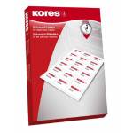 Kores - Universal-Etiketten, 105 x 74 mm, wei, 500 Blatt ohne Rand (E10574.500)