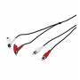 Wentronic - Goobay Stereo Connector Cable, RCA with Passthrough, 1.5 m