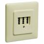 Wentronic - goobay - Wandplatte fr die Unterputzverlegung - TAE-NFN x 3 - beige (50264)