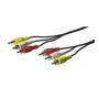 Wentronic - Goobay Cinch-Verbindungskabel, 5 m - 3x Cinch-Stecker > 3x Cinch-Stecker (50383)