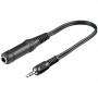 Wentronic - Goobay 3,5 / 6,35mm-Klinke-Adapterkabel, Schwarz, 0.2 m - Klinke 3,5 mm-Stecker (3-Pin, Stereo) > Klinke 6,35 mm-Buchse (3-Pin, 