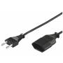 M-cab - - Stromkabel - IEC 320 EN 60320 C13 bis CEE 7/7 (SCHUKO) - 2cm - 90-Grad-Anschluss - Grau (7000934)