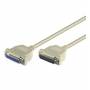 Wentronic - Goobay Anschlusskabel D-SUB, Grau, 1.8 m - D-SUB/IEEE 1284-Stecker (25-polig) > D-SUB/IEEE 1284-Buchse (25-polig) (50541)
