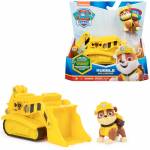 Spin Master - PAW Patrol , Rubble's Bulldozer, vehculo de juguete con figura de accin coleccionable, juguetes respetuosos con el medio ambiente para nios y nias a partir de 3 aos