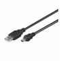 Wentronic - Goobay USB 2.0 Hi-Speed Kabel, Schwarz, 3 m - geeignet fr Gerte mit Mini-USB Anschluss (50768)