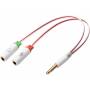 Sandberg - Headset Converter - Headsetadapter - 4-poliger Mini-Stecker mnnlich zu mini-pho
